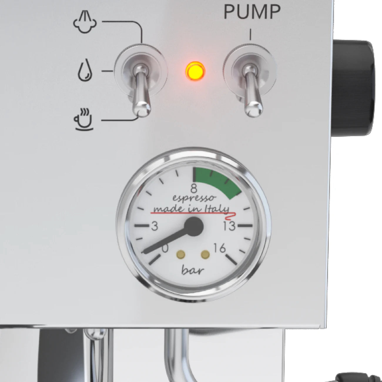 image of espresso machine gauge