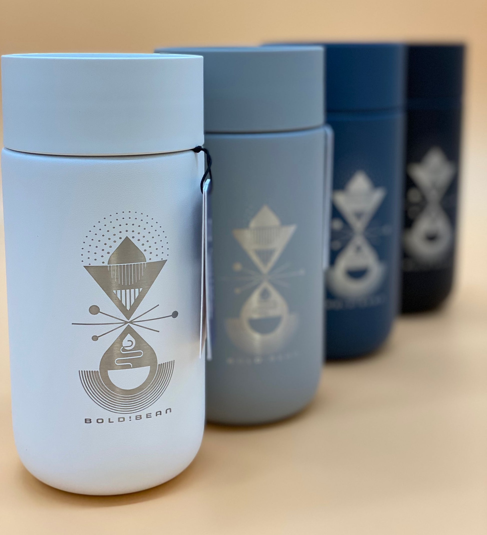 Product image of 4 Bold Bean branded thermos.