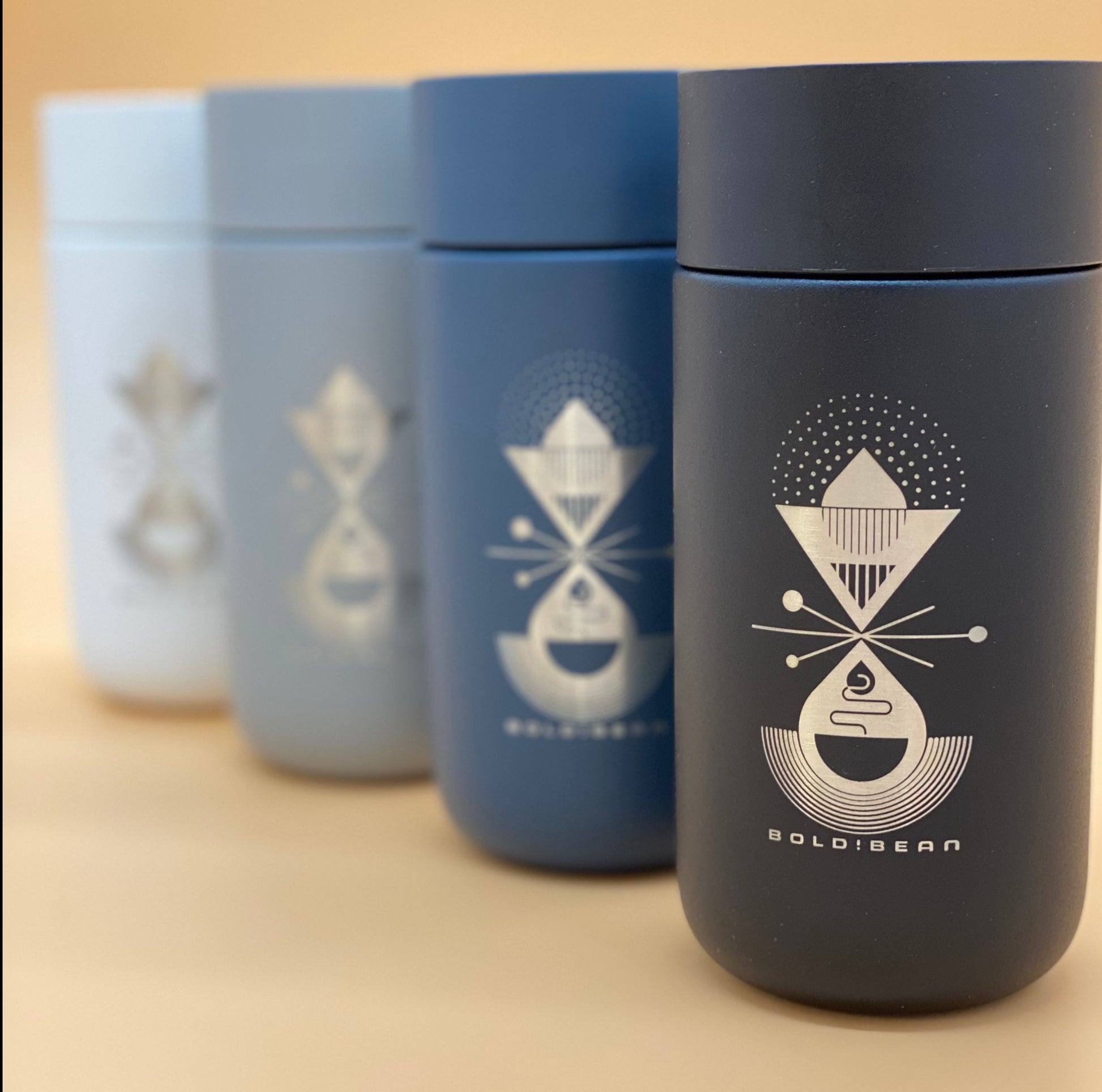 Product photo of Bold Bean brand thermos.