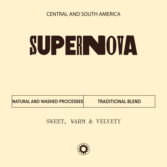 image of supernova label - notes of sweet, warm and velvety