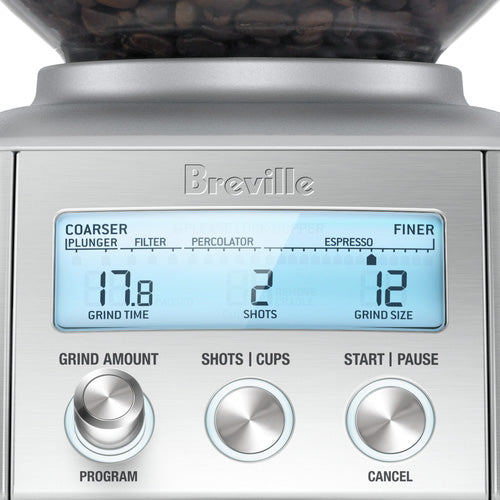 image of coffee grinder control screen