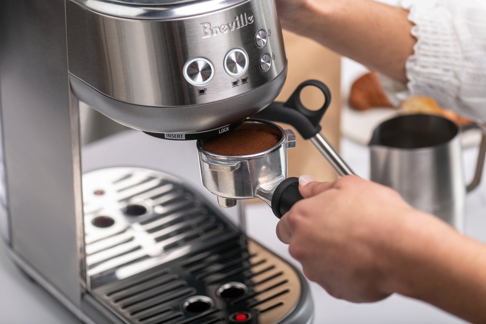 image of espresso machine portafilter