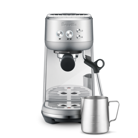 image of espresso machine and steaming pitcher