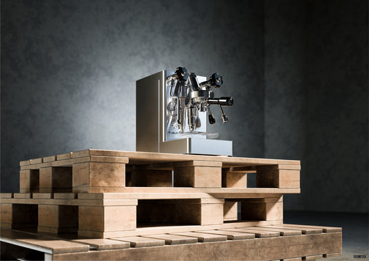 image of espresso machine on pallets