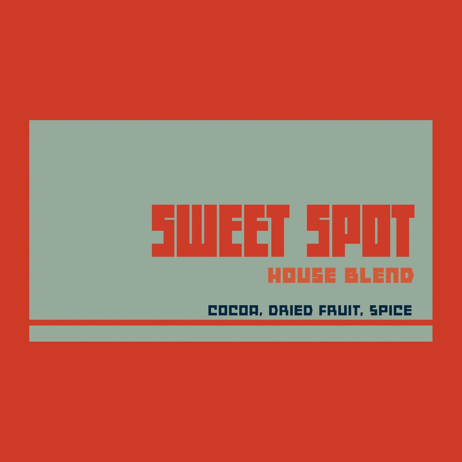 Sweet Spot blend with notes of coca, dried fruit and spice 