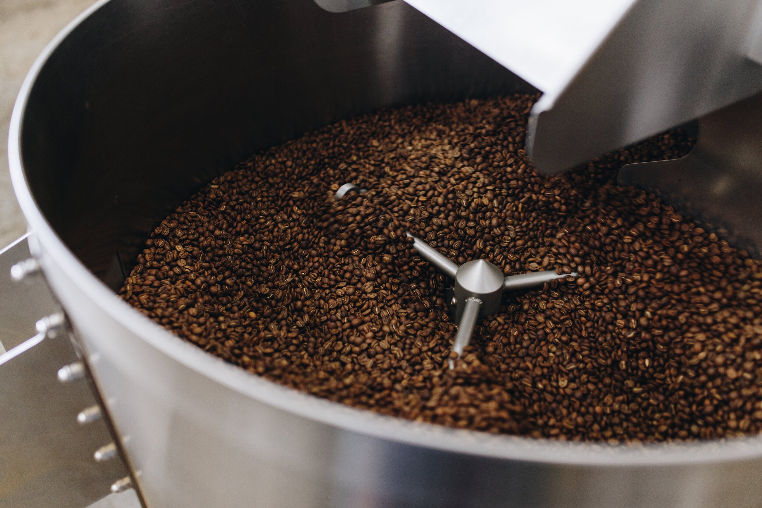 Coffee being roasted