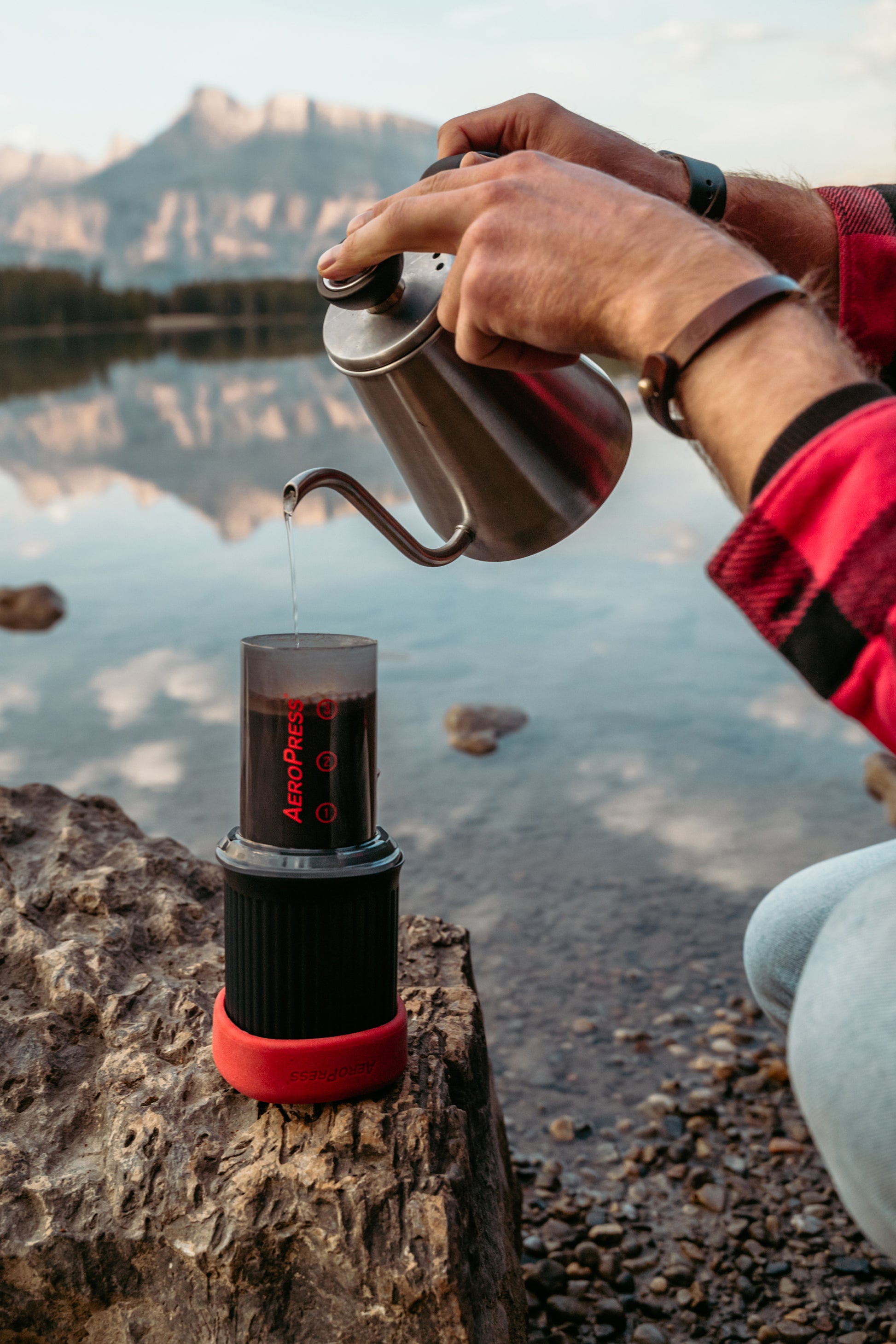 Product image of AeroPress in use 